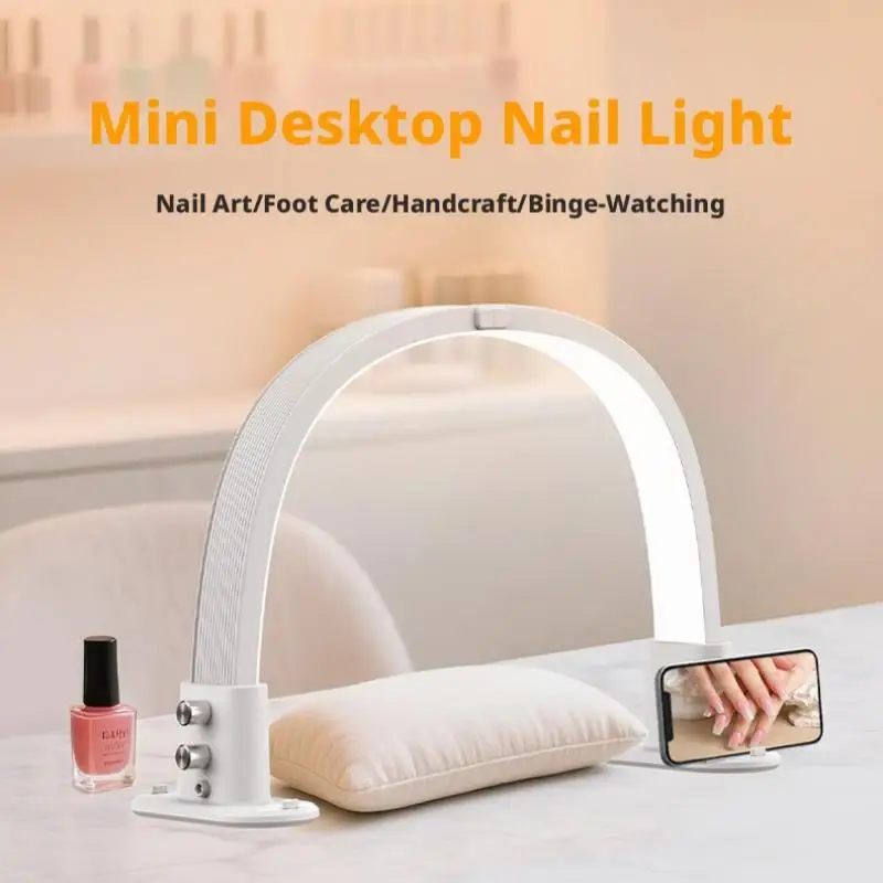 Half Moon Beauty Lamp Desktop Nail Lamp Beautiful Eyelash Embroidery LED Dimmable Fill Light Built-In Phone Holder Lighting
Half Moon Beauty Lamp Desktop Nail Lamp Beautiful Eyelash Embroidery LED Dimmable Fill Light Built-In Phone Holder Lighting