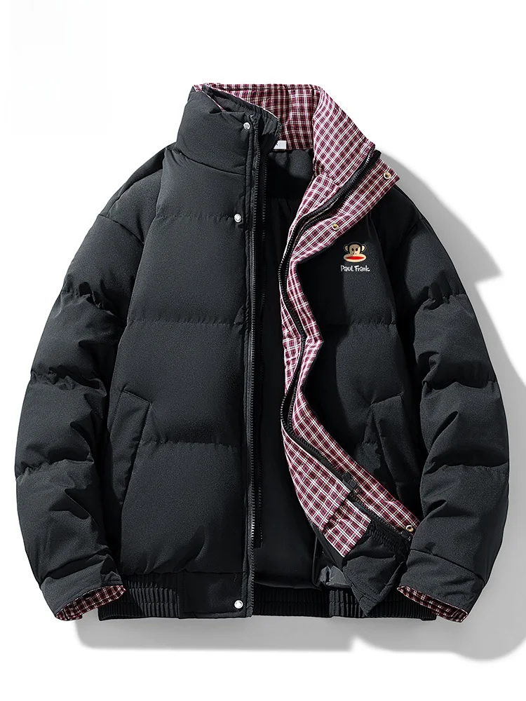 PaulFrank Monkey American High Street Fake Two-Piece Plaid Cotton Jaet Loose Men's Winter Faion Stand Collar Cotton Coat
PaulFrank Monkey American High Street Fake Two-Piece Plaid Cotton Jaet Loose Men's Winter Faion Stand Collar Cotton Coat