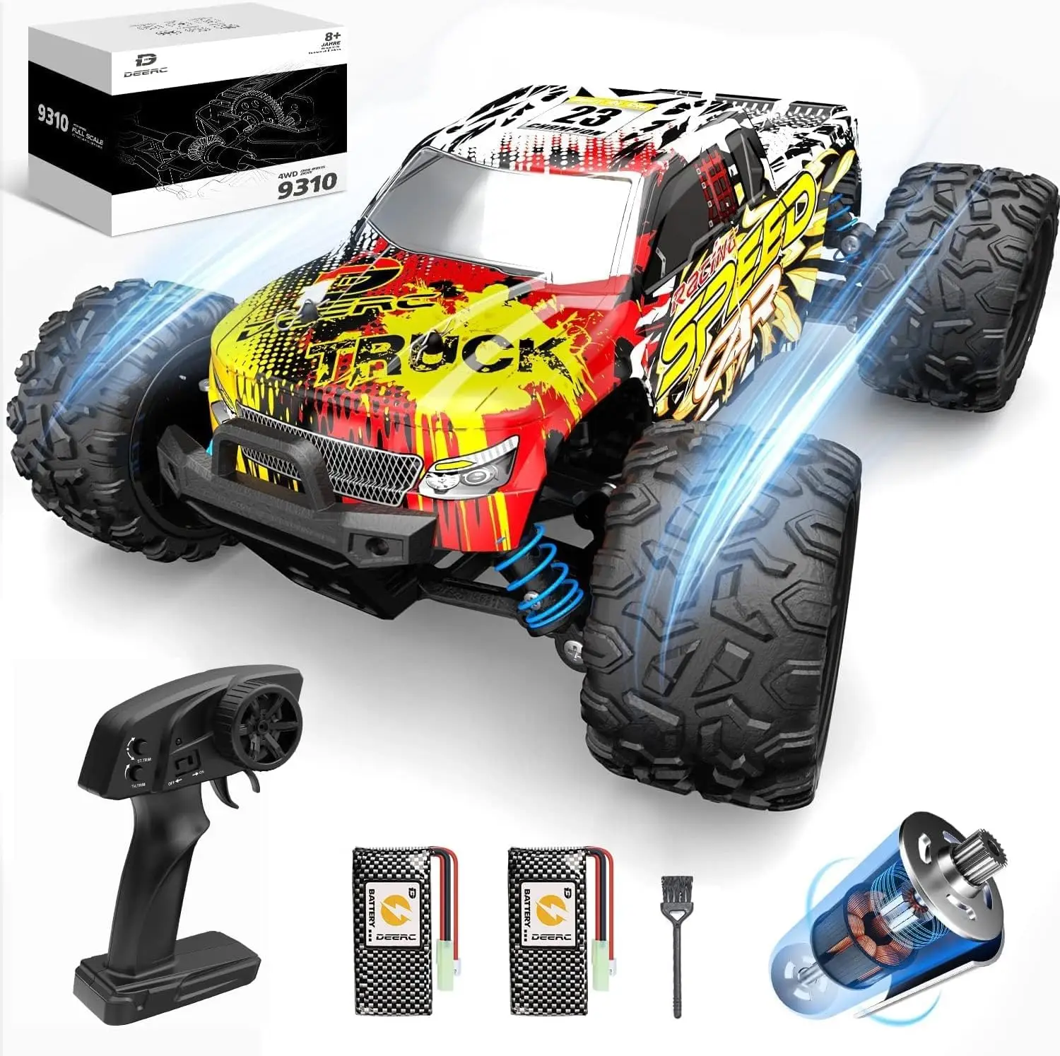 RC Cars High Speed Remote Control Car for Adults Kids 30+MPH, 1:16 Scale 4WD Off Road Monster Truck, 2.4GHz All Terrain Toy
RC Cars High Speed Remote Control Car for Adults Kids 30+MPH, 1:16 Scale 4WD Off Road Monster Truck, 2.4GHz All Terrain Toy
