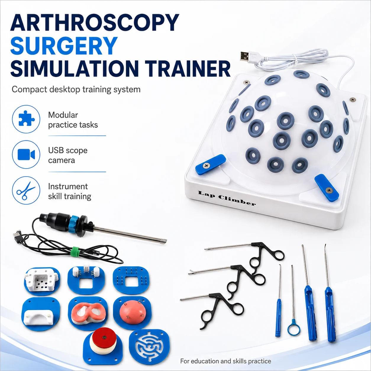 30 Degree Arthroscopic Surgery Simulation Trainer Adjustable Light Source Simulation Training Box
30 Degree Arthroscopic Surgery Simulation Trainer Adjustable Light Source Simulation Training Box