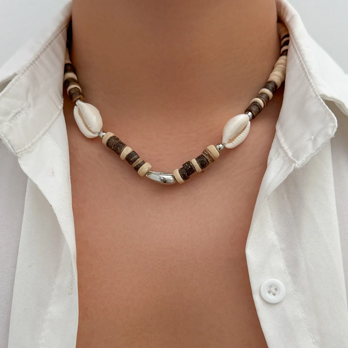 Luxury Bohemian Coconut Shell Bead Necklace For Men's Trendy Hip Hop High End Cross Border Men's Shell Wood Bead Collar Chain
Luxury Bohemian Coconut Shell Bead Necklace For Men's Trendy Hip Hop High End Cross Border Men's Shell Wood Bead Collar Chain