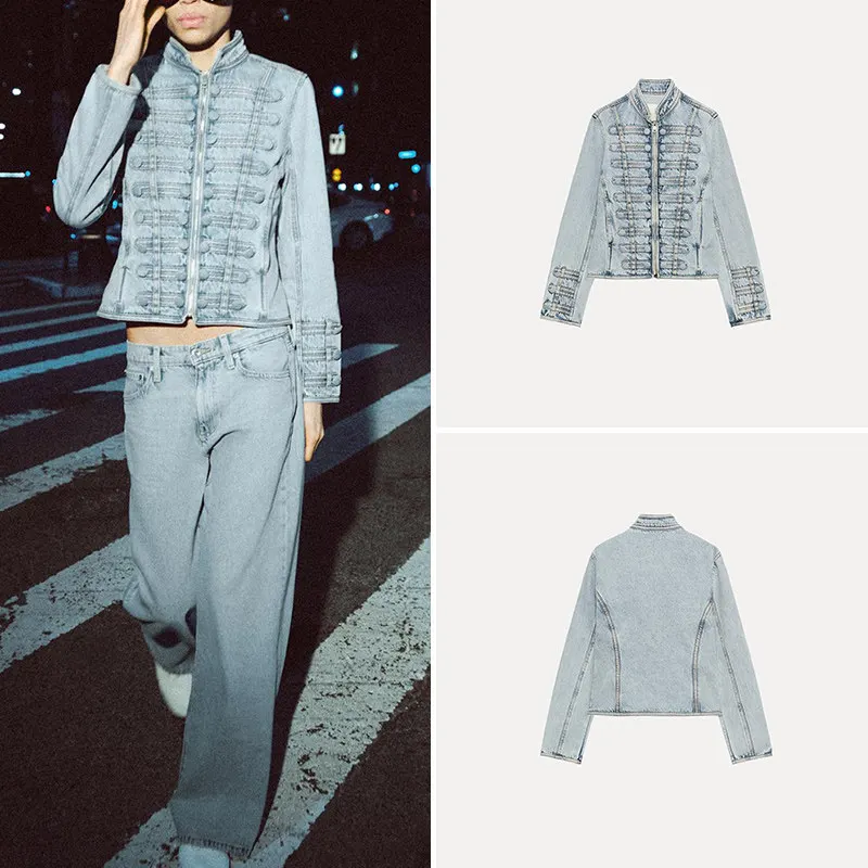 Women's Fashionable Long Sleeve Button Detail Waist Cinched Denim Jacket Summer 2026 Casual Style Standard Fit Short Coat
Women's Fashionable Long Sleeve Button Detail Waist Cinched Denim Jacket Summer 2026 Casual Style Standard Fit Short Coat