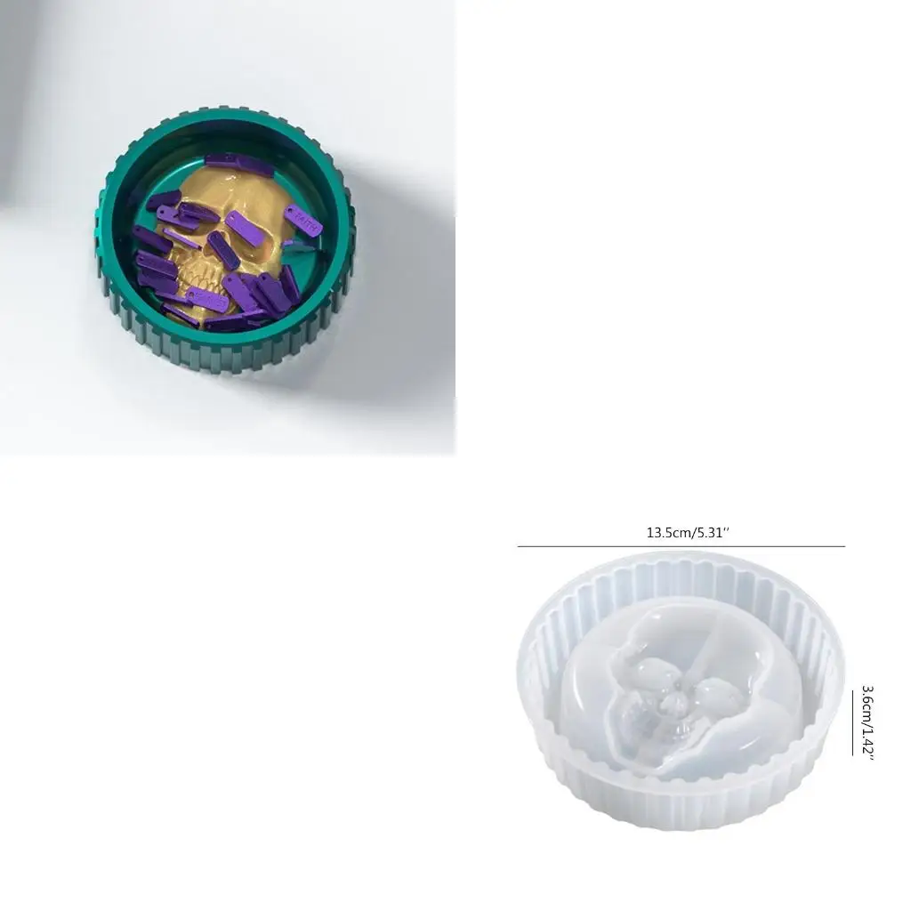 Skull Ashtray Silicone Mold Skeleton Round Jewelry Storage Box DIY Resin Mould
Skull Ashtray Silicone Mold Skeleton Round Jewelry Storage Box DIY Resin Mould
