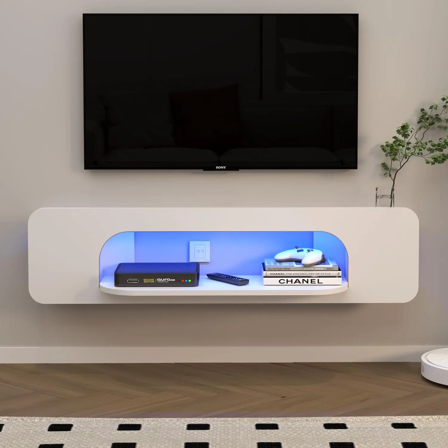 TV Stand with LED Lights, 48'' Wall Mounted TV Shelves Modern Entertainment Media Console Center Large Storage Shelf
TV Stand with LED Lights, 48'' Wall Mounted TV Shelves Modern Entertainment Media Console Center Large Storage Shelf