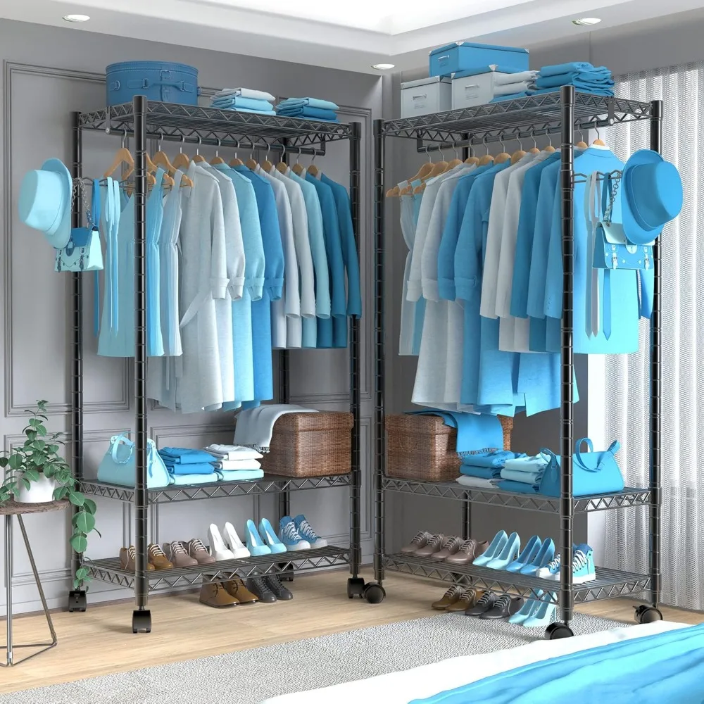 Wardrobe,Black portable independent clothes hanger, adjustable wire frame, 1 drying pole,Wardrobe.
Wardrobe,Black portable independent clothes hanger, adjustable wire frame, 1 drying pole,Wardrobe.