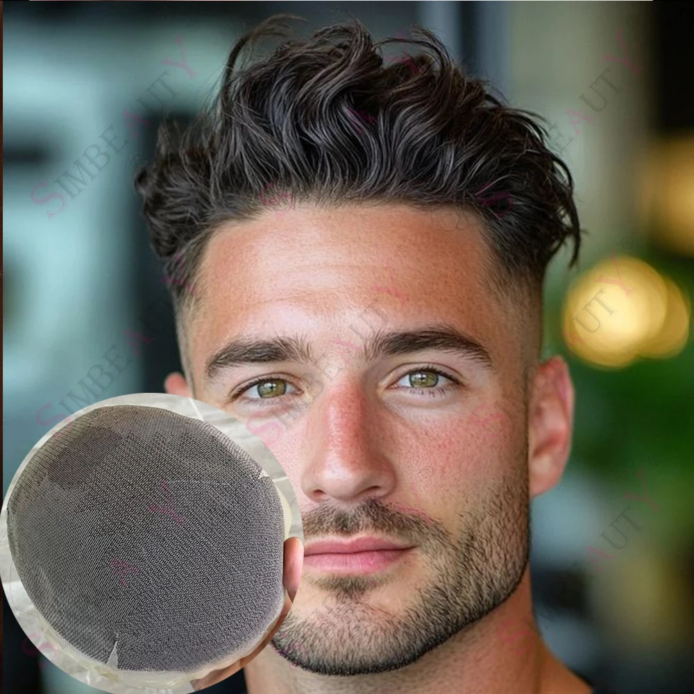 Natural Hairpiece Comfortable Men's Wigs Natural Hairline Breathable Full Lace Cheapest Durable Men Toupee 100% Human Hair Units
Natural Hairpiece Comfortable Men's Wigs Natural Hairline Breathable Full Lace Cheapest Durable Men Toupee 100% Human Hair Units