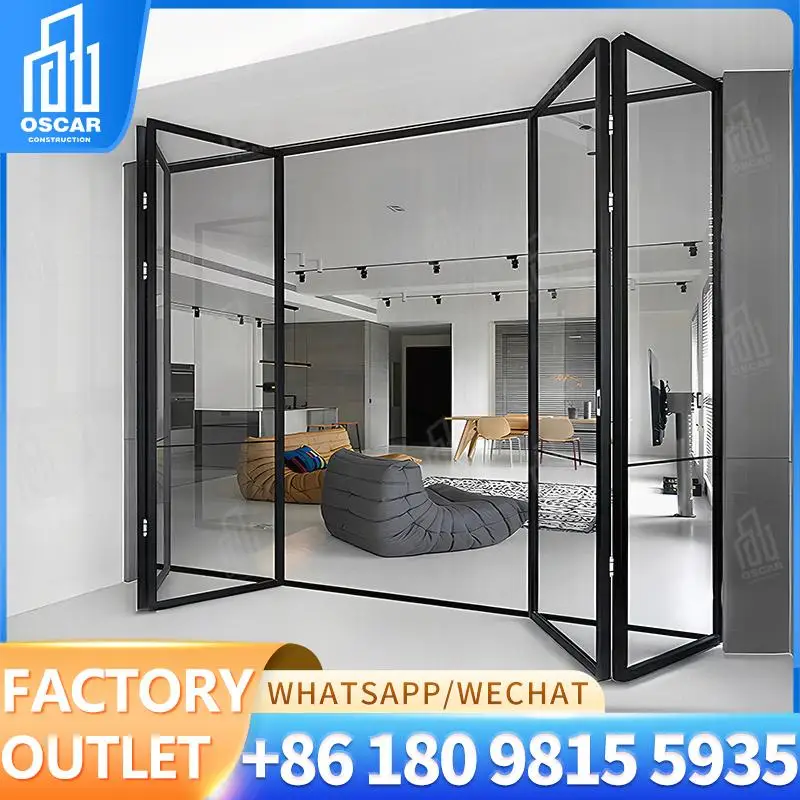 Customizable Factory Made Multi Folding Door Ideal for US Commercial Spaces Creative Design Bifold Door 
Customizable Factory Made Multi Folding Door Ideal for US Commercial Spaces Creative Design Bifold Door