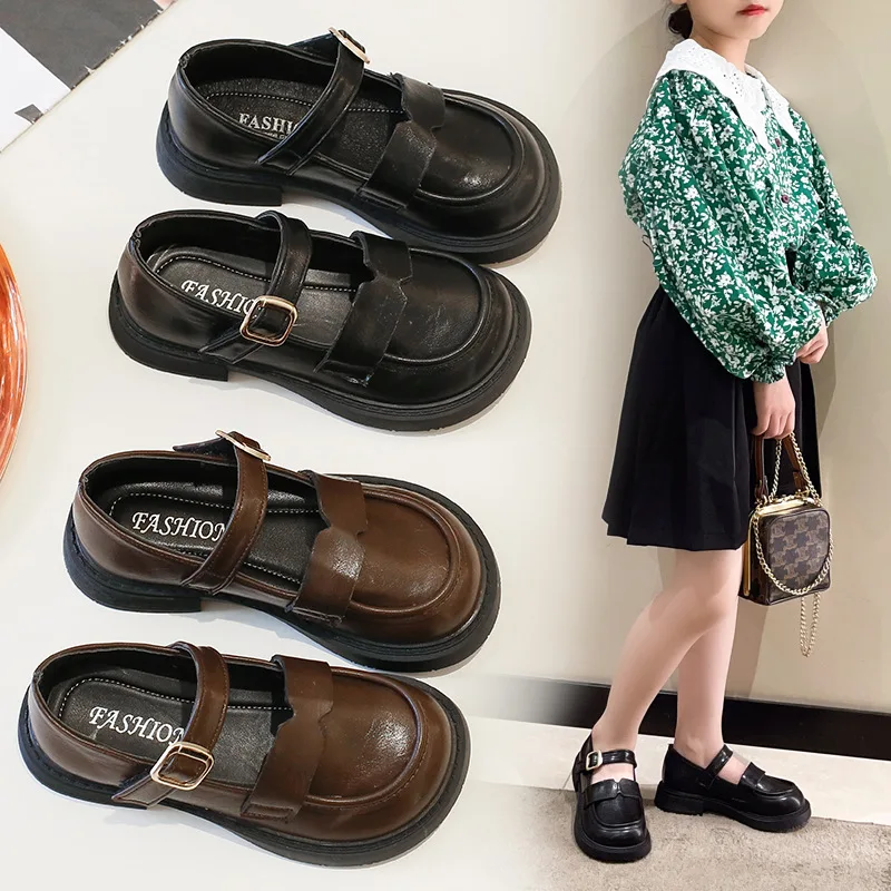 Girls Leather Shoes Autumn New Style Soft Sole Retro Mary Jane Shoes Children Princess Shoes Kids Single Shoes أحذية غير رسمية
Girls Leather Shoes Autumn New Style Soft Sole Retro Mary Jane Shoes Children Princess Shoes Kids Single Shoes أحذية غير رسمية