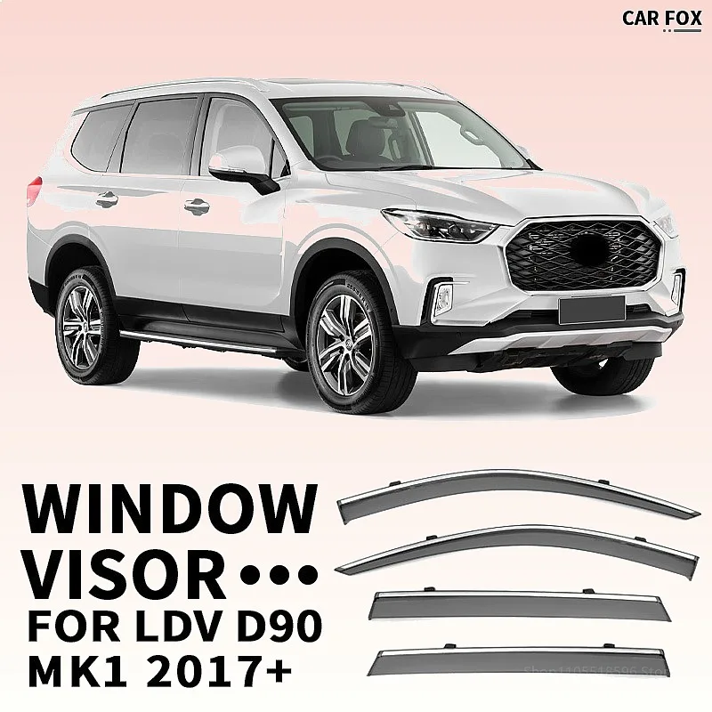 4Pcs Car Window Visor for LDV Maxus D90 2017+ Rain Sun Shade Side Windshield Awning Auto Accessories
4Pcs Car Window Visor for LDV Maxus D90 2017+ Rain Sun Shade Side Windshield Awning Auto Accessories