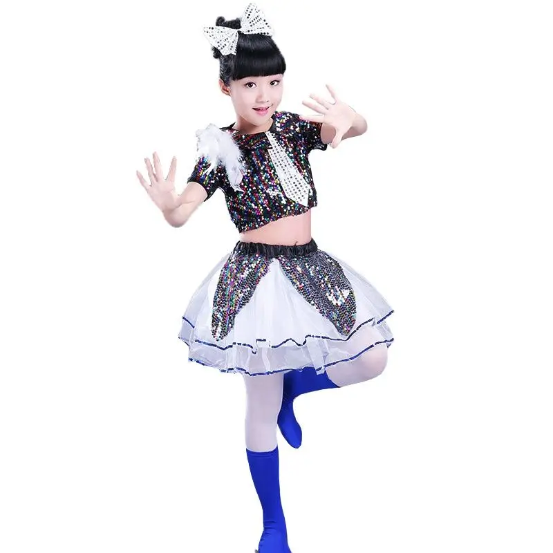 Children's Jazz Sequined Fluffy Skirt Children's Modern Dance Dress Cheerleader Costume Hip Hop Outfit for Girl
Children's Jazz Sequined Fluffy Skirt Children's Modern Dance Dress Cheerleader Costume Hip Hop Outfit for Girl