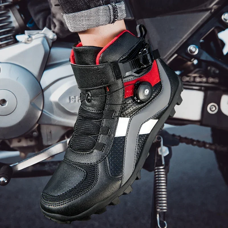 Men's motorcycle motocross mid shoes non-slip wear-resisting motos motorcyclist Enduro boots Moto touring riding for all season
Men's motorcycle motocross mid shoes non-slip wear-resisting motos motorcyclist Enduro boots Moto touring riding for all season