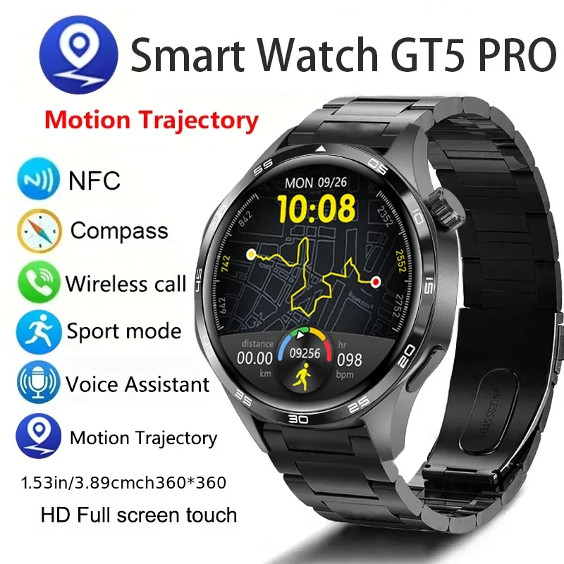 GT5 PRO Smart Watch Men Watch 5 Pro AMOLED HD Screen Bluetooth Call GPS Trajectory NFC Heart Rate Compass SmartWatches 2024 New
GT5 PRO Smart Watch Men Watch 5 Pro AMOLED HD Screen Bluetooth Call GPS Trajectory NFC Heart Rate Compass SmartWatches 2024 New