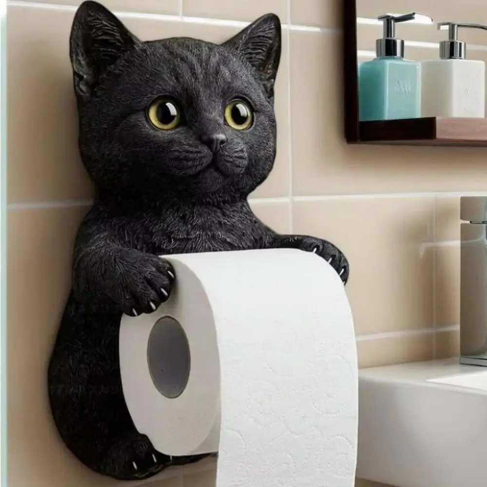 3D Cat Shape Cat Toilet Paper Holder Resin Simple Installation Bathroom Tissue Dispenser Decorative Multifunctional
3D Cat Shape Cat Toilet Paper Holder Resin Simple Installation Bathroom Tissue Dispenser Decorative Multifunctional