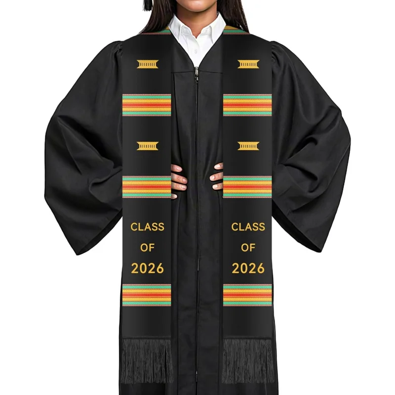 Graduation Kente Stole CLASS OF 2026 Graduation Ghanaian Style Black Sash African Grad Stole for College Unisex Celebrate
Graduation Kente Stole CLASS OF 2026 Graduation Ghanaian Style Black Sash African Grad Stole for College Unisex Celebrate