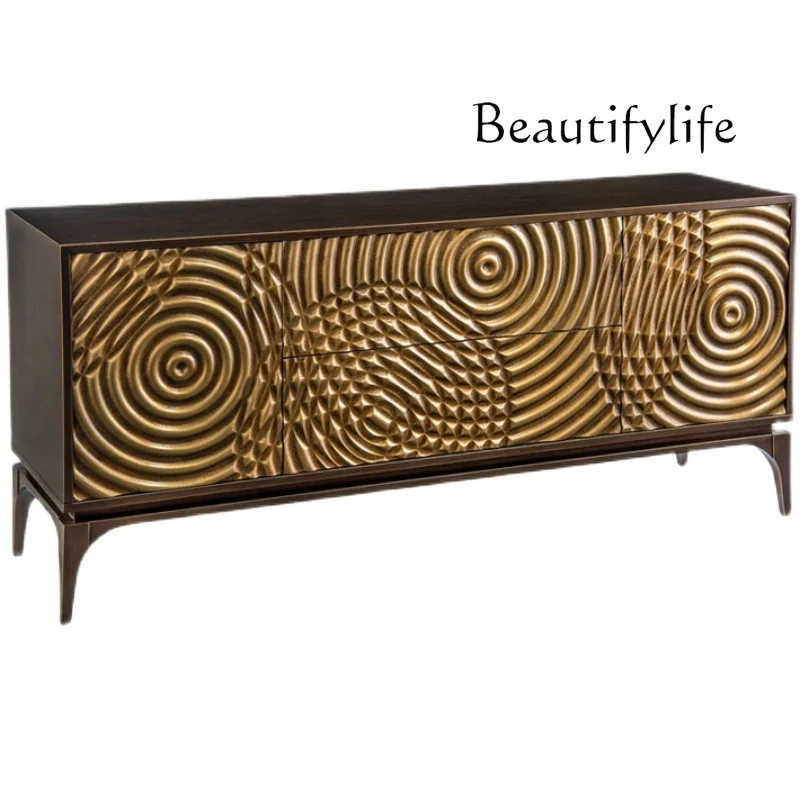 American light luxury entrance door porch cabinet solid wood dining side cabinet carved decorative high TV cabinet
American light luxury entrance door porch cabinet solid wood dining side cabinet carved decorative high TV cabinet