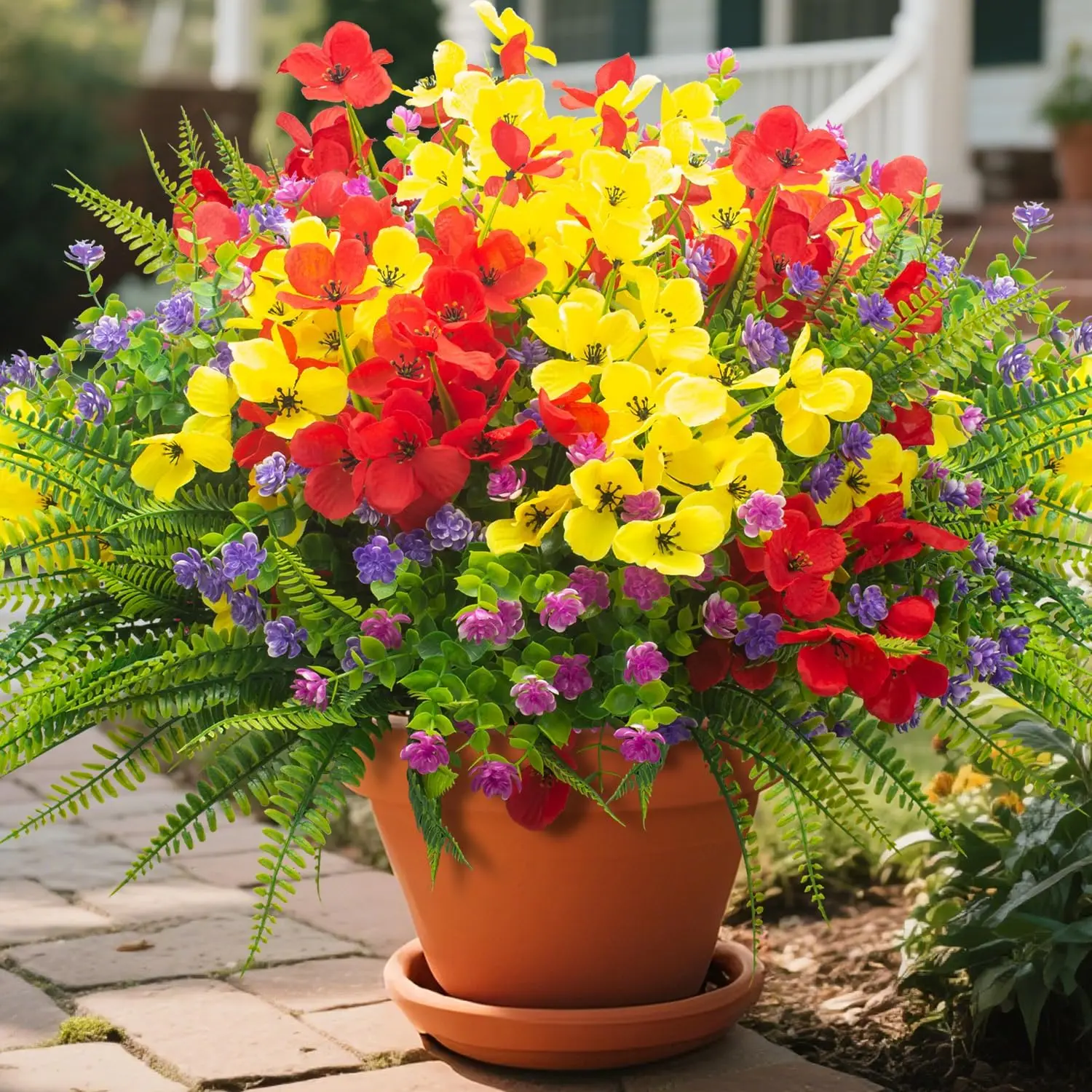 20 Packs Artificial Flowers Outdoor, Faux Plants UV Resistant Plastic Greenery for Hanging Planter Porch Window Home Wed
20 Packs Artificial Flowers Outdoor, Faux Plants UV Resistant Plastic Greenery for Hanging Planter Porch Window Home Wed