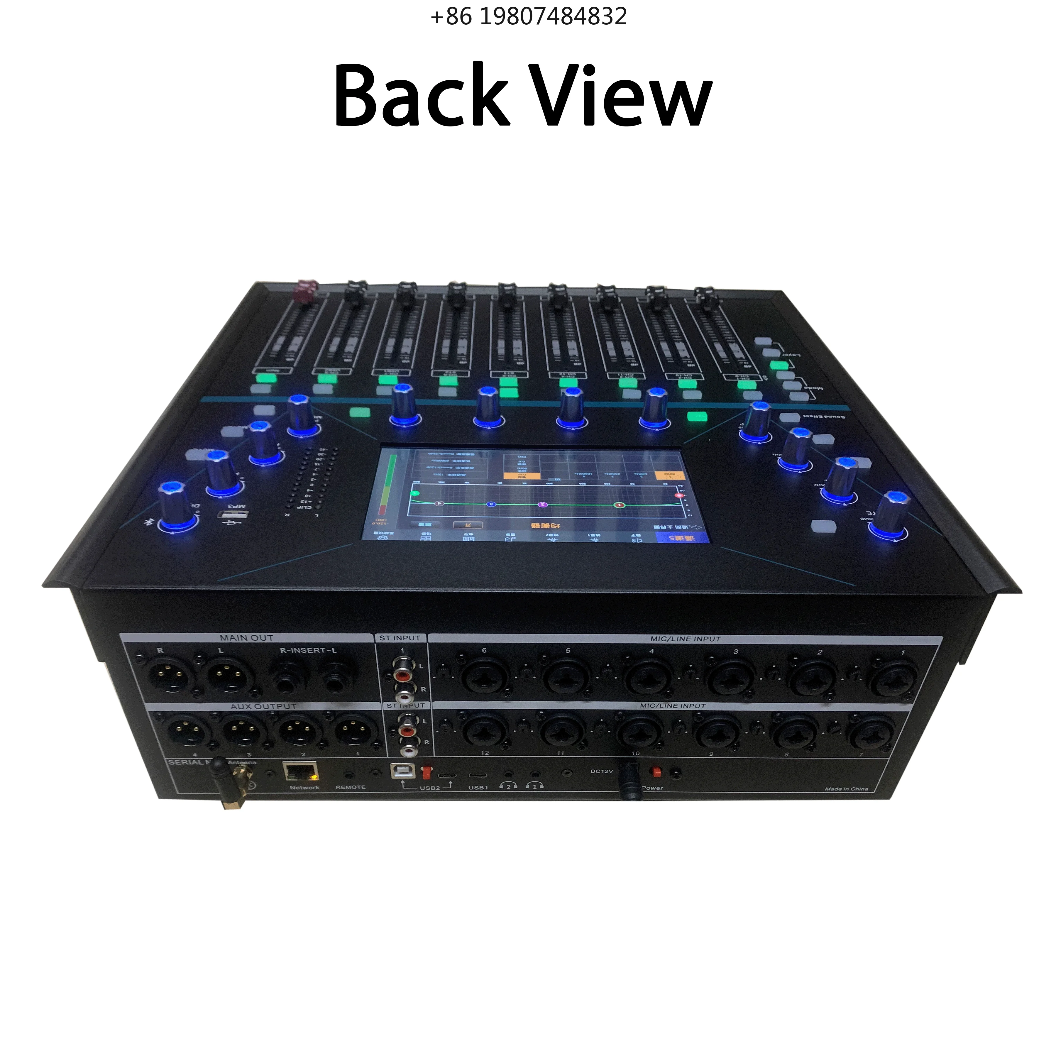 Preamps OTG Live Streaming Interface Professional 16 Channel Digital Mixer 9 Motorized Faders 12 Mic
Preamps OTG Live Streaming Interface Professional 16 Channel Digital Mixer 9 Motorized Faders 12 Mic