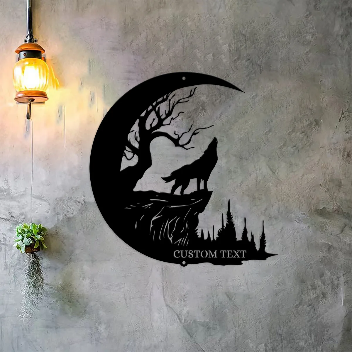 Custom Howling Wolf Sign Personalized Wolf On The Srescent Moon Forest Metal Wall Art,Wolf On The Moon Metal Sign Decor
Custom Howling Wolf Sign Personalized Wolf On The Srescent Moon Forest Metal Wall Art,Wolf On The Moon Metal Sign Decor