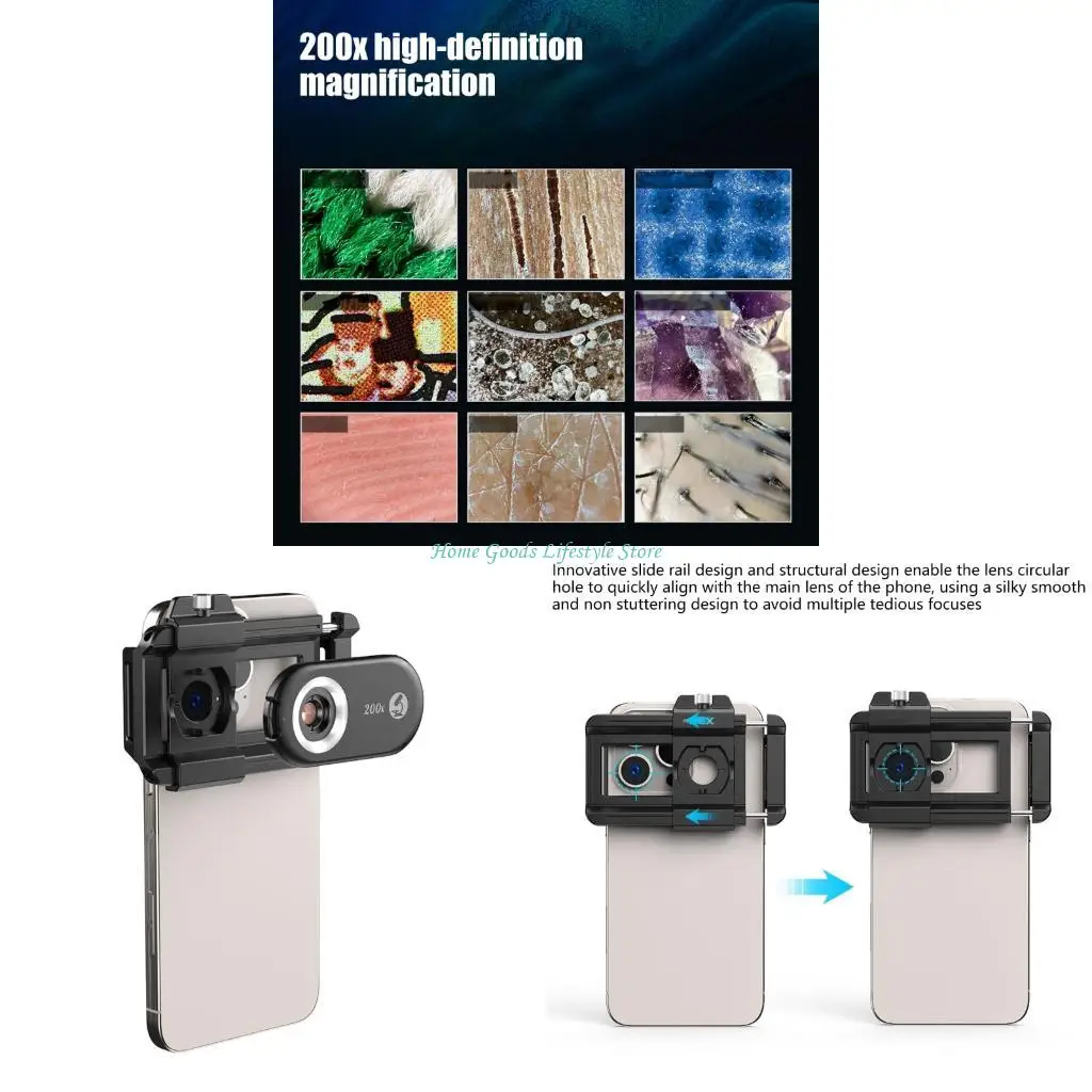 E74E 200x Phone Microscope Lens with LED Light CPL Filter & Clip Multifunction Universal Lens for Mobile Phone
E74E 200x Phone Microscope Lens with LED Light CPL Filter & Clip Multifunction Universal Lens for Mobile Phone