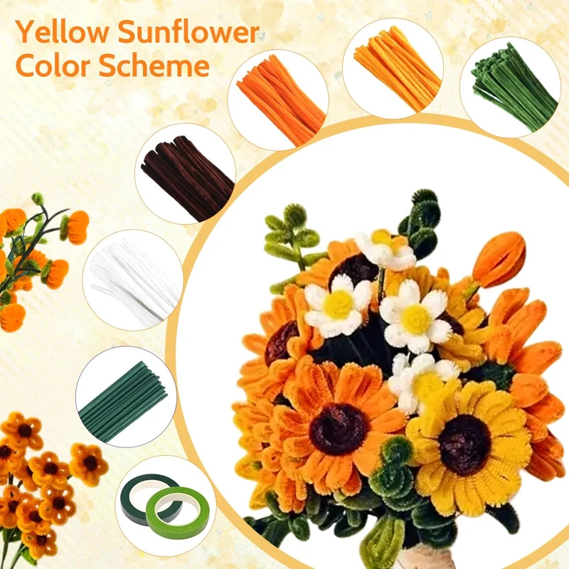 Flowers Kit 13Colors Chenille Stems with Diy Instructions Arts and Crafts Supplies for Kids Adults Beginners
Flowers Kit 13Colors Chenille Stems with Diy Instructions Arts and Crafts Supplies for Kids Adults Beginners