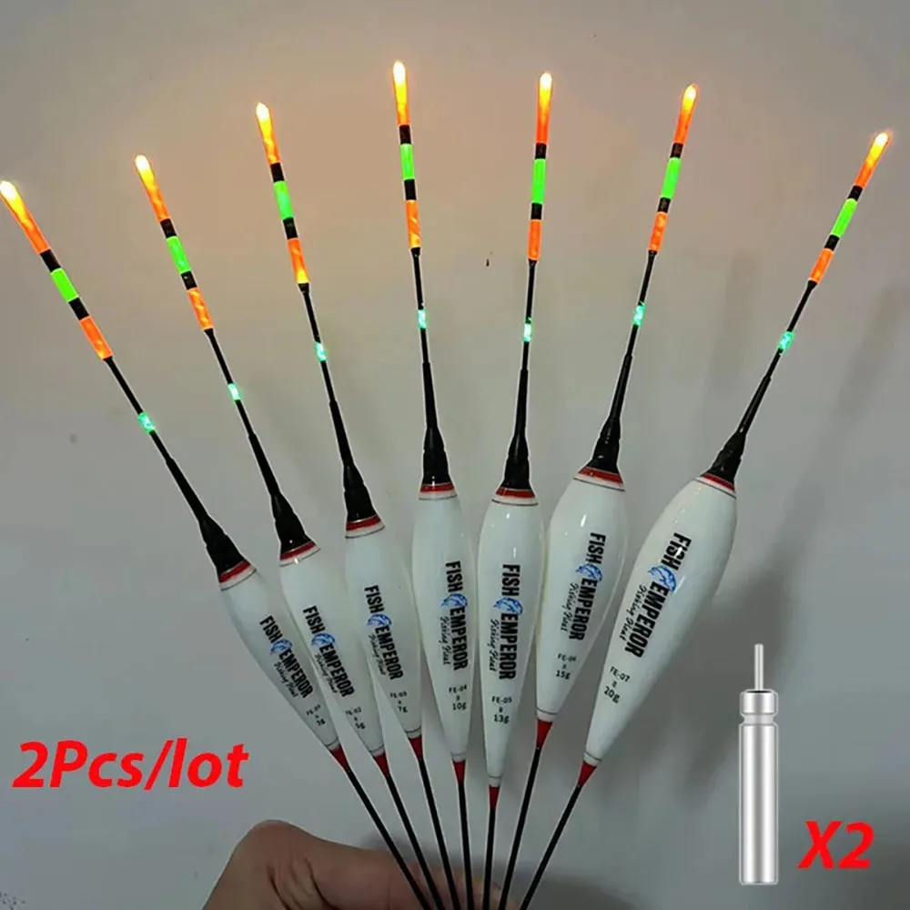 2Pcs/Lot Summer Fishing LED Night Luminous Electronic Float BuoyLarge Buoyancy 3g-13g With CR425 Battery 2024 Fishing Tackle
2Pcs/Lot Summer Fishing LED Night Luminous Electronic Float BuoyLarge Buoyancy 3g-13g With CR425 Battery 2024 Fishing Tackle