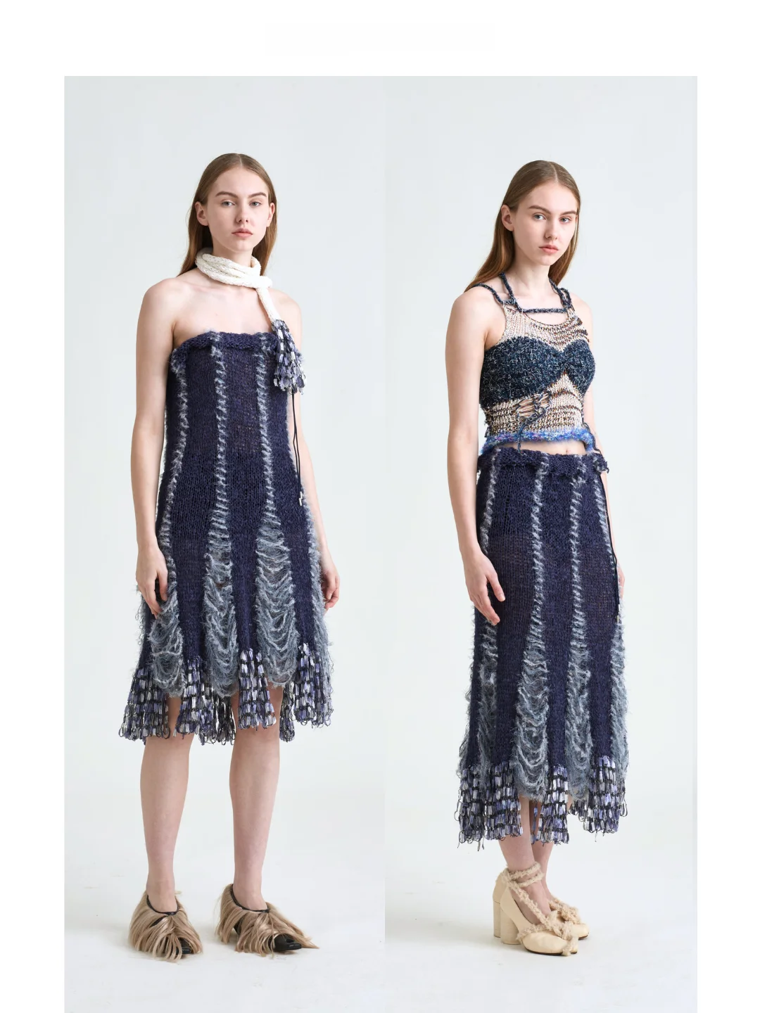 JUEJUEWORKS Original Hand-Knitted High Elasticity Pure Wool Blue Long Dress Multi-Wear Style Commute Fashion Polyester Fiber
JUEJUEWORKS Original Hand-Knitted High Elasticity Pure Wool Blue Long Dress Multi-Wear Style Commute Fashion Polyester Fiber