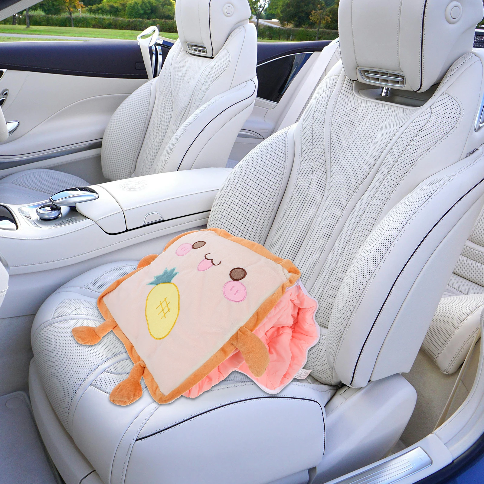 38x38cm Car Pillow Blanket Set Thickened Foldable Dual-Sided for Neck Support Office Nap Travel Comfort Auto Seat Accessory
38x38cm Car Pillow Blanket Set Thickened Foldable Dual-Sided for Neck Support Office Nap Travel Comfort Auto Seat Accessory