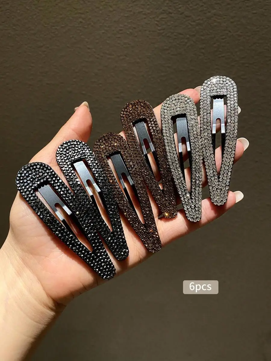 6pcs/Set Women's Elegant Water Drop Hollow Out Crystal Hair Clips Claw Clips Hair Claws Hair Barrettes, School Stuff, Hairpin, Accessories
6pcs/Set Women's Elegant Water Drop Hollow Out Crystal Hair Clips Claw Clips Hair Claws Hair Barrettes, School Stuff, Hairpin, Accessories