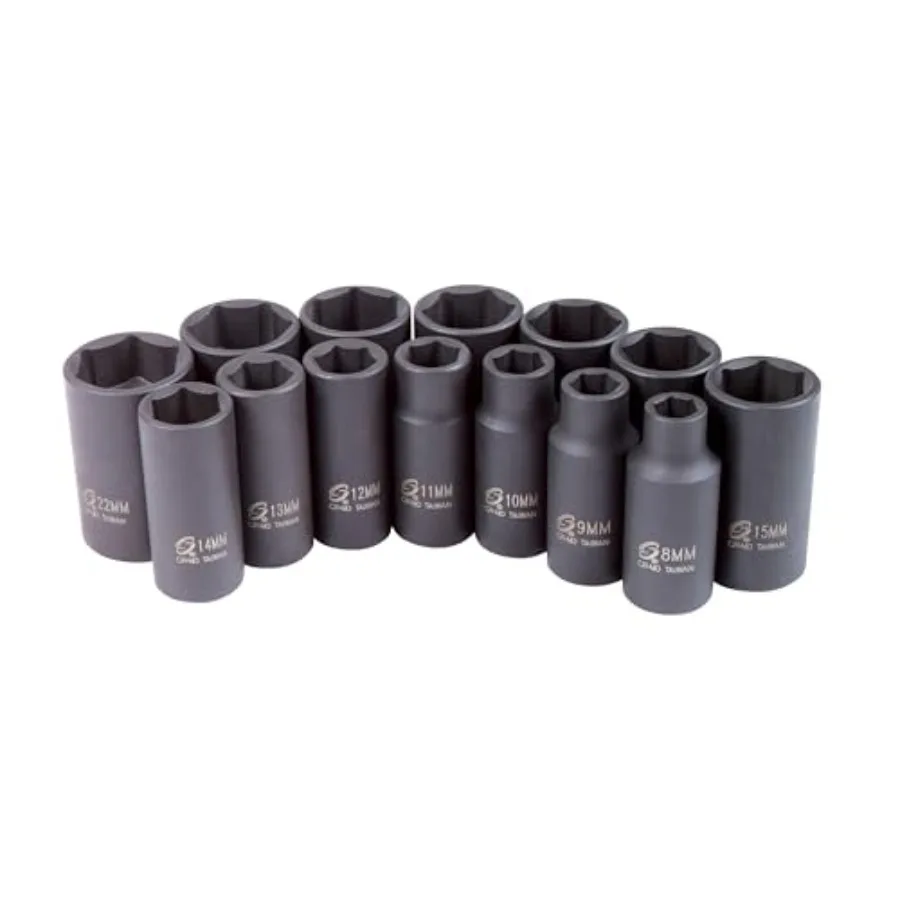 3328 3328 3/8-Inch Drive Metric Mid-Depth Impact Socket Set 14-Piece
3328 3328 3/8-Inch Drive Metric Mid-Depth Impact Socket Set 14-Piece