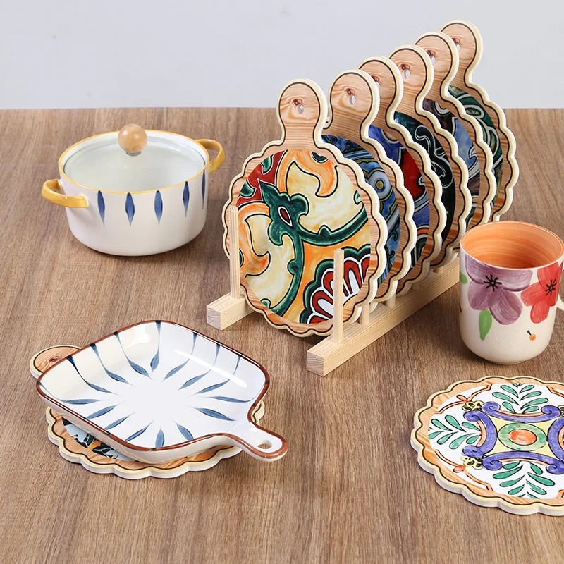 3pcs European Style Round Ceramic Pot Mat Creative Ball Racket Shape Anti-Scalding Table Mat Kitchens Diningtable Decor Placemat
3pcs European Style Round Ceramic Pot Mat Creative Ball Racket Shape Anti-Scalding Table Mat Kitchens Diningtable Decor Placemat