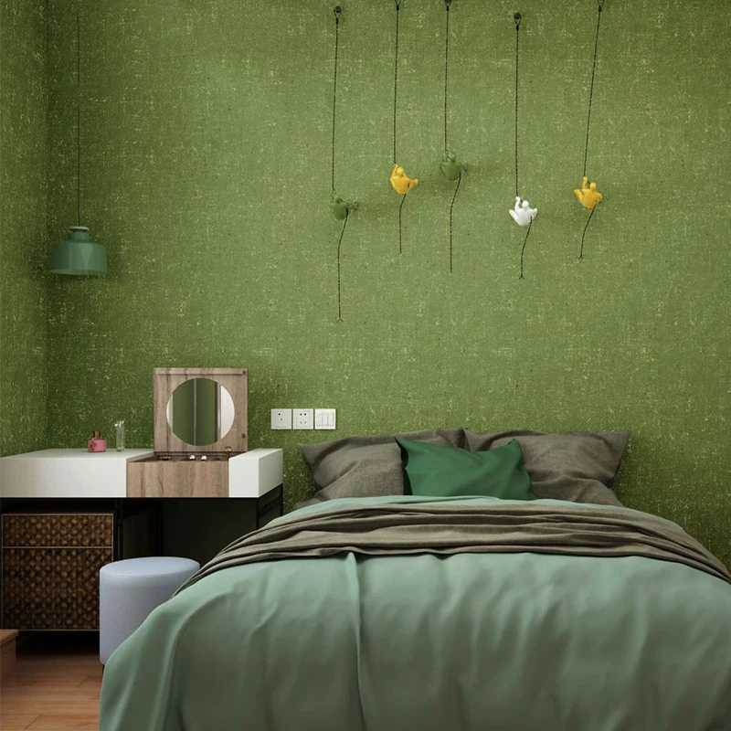 Green Wallpaper Retro Plain Color Non Woven Wall Paper Living Room Clothing Store Cafe Modern Fashion Bedroom Wall Decor
Green Wallpaper Retro Plain Color Non Woven Wall Paper Living Room Clothing Store Cafe Modern Fashion Bedroom Wall Decor
