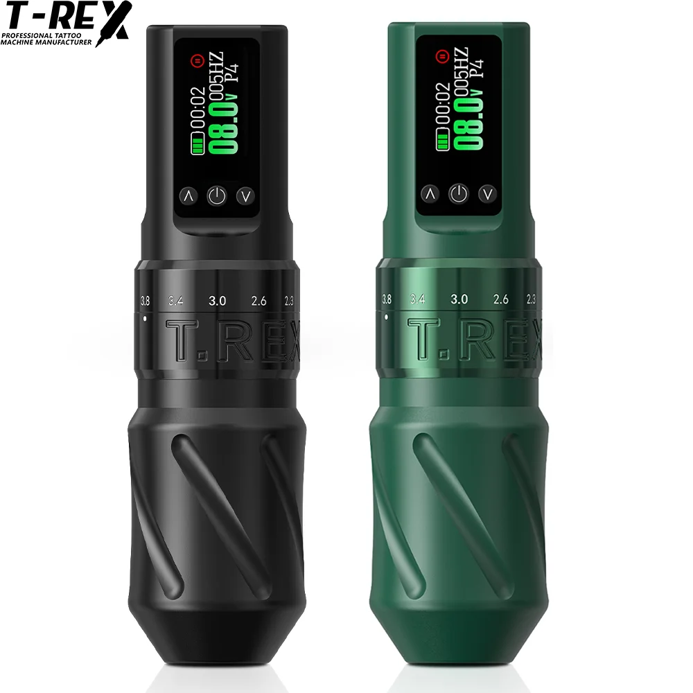 T -Rex wireless tattoo machine can adjust 7 stroke lengths 2.0-4.2mm rotary ink cartridge tattoo pen with 1600mAh tattoo battery
T -Rex wireless tattoo machine can adjust 7 stroke lengths 2.0-4.2mm rotary ink cartridge tattoo pen with 1600mAh tattoo battery