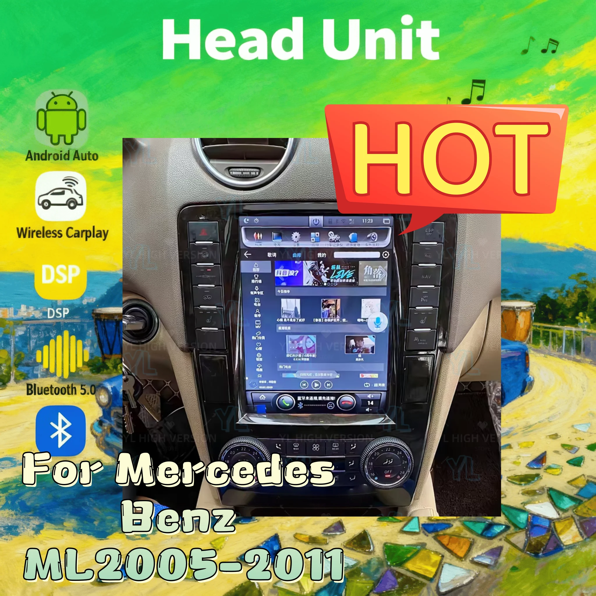 Мультимедийный радиоприемник для Mercedes Benz ML W164 ML350 ML450 ML500 GL X164 GL350 GL450 GL500 2005-2011, GPS-навигация, 4G, Bluetooth
Мультимедийный радиоприемник для Mercedes Benz ML W164 ML350 ML450 ML500 GL X164 GL350 GL450 GL500 2005-2011, GPS-навигация, 4G, Bluetooth