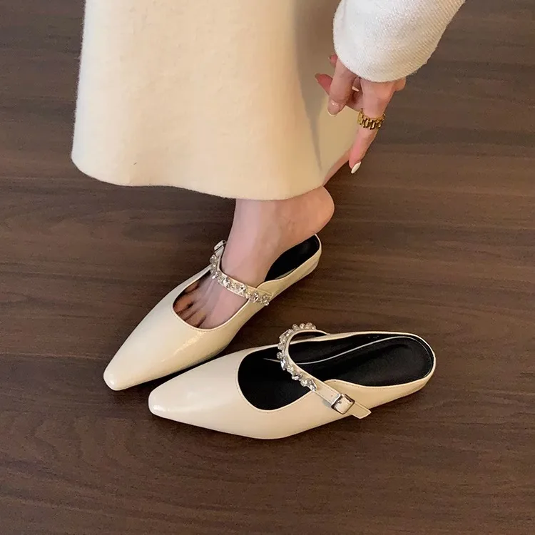 Женская обувь, 2024, блестящие шлепанцы с закрытым носком, увеличенные внутренние тапочки, летние прозрачные тапочки Мэри Джейн с кристаллами, увеличенный внутренний чехол T 
Женская обувь, 2024, блестящие шлепанцы с закрытым носком, увеличенные внутренние тапочки, летние прозрачные тапочки Мэри Джейн с кристаллами, увеличенный внутренний чехол T