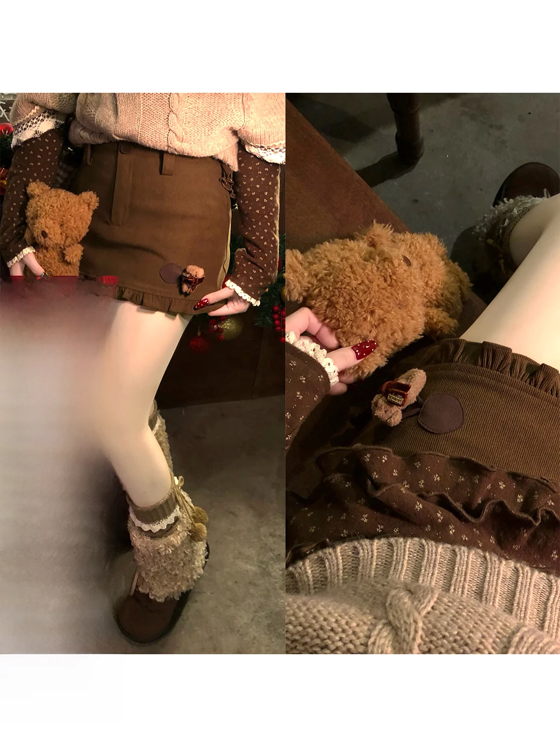 Ретро-юбка-брюки с кружевным подолом для женщин, осенне-зимние, ALITTLE My "Chestnut Bear", винтажные, приталенные, на молнии
Ретро-юбка-брюки с кружевным подолом для женщин, осенне-зимние, ALITTLE My "Chestnut Bear", винтажные, приталенные, на молнии