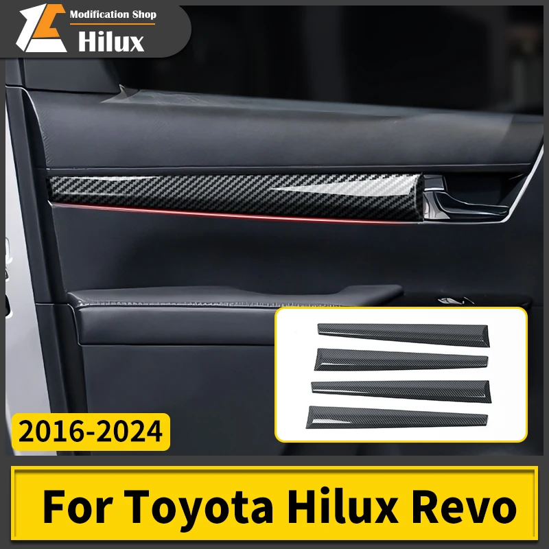 For 2024-2016 Toyota Hilux Revo Pickup Truck Inner Car Door Trim Decoration Strip Carbon Fiber Pattern 4PCS Interior Accessories
For 2024-2016 Toyota Hilux Revo Pickup Truck Inner Car Door Trim Decoration Strip Carbon Fiber Pattern 4PCS Interior Accessories
