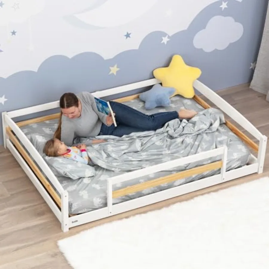 Size Montessori Floor Bed for - Strong Slatted Bed Frame with Rails - Ideal for Little Girls and Boys - White
Size Montessori Floor Bed for - Strong Slatted Bed Frame with Rails - Ideal for Little Girls and Boys - White