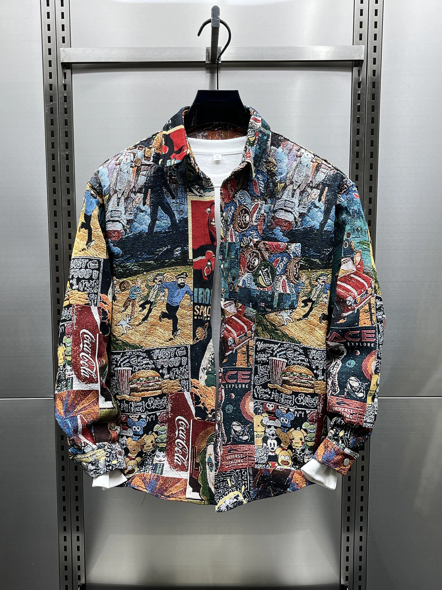 Американский ретро вышитый цветной окрашенный воротник irt Jaet, осенний новый Sle, мужской модный повседневный свободный крой из хлопка и полиэстера
Американский ретро вышитый цветной окрашенный воротник irt Jaet, осенний новый Sle, мужской модный повседневный свободный крой из хлопка и полиэстера