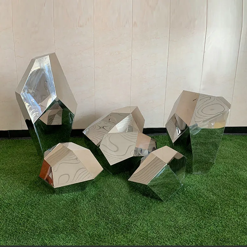 Stainless steel geometric block stone, suitable for park, square, garden, hotel, office building, outdoor sculpture decoration
Stainless steel geometric block stone, suitable for park, square, garden, hotel, office building, outdoor sculpture decoration