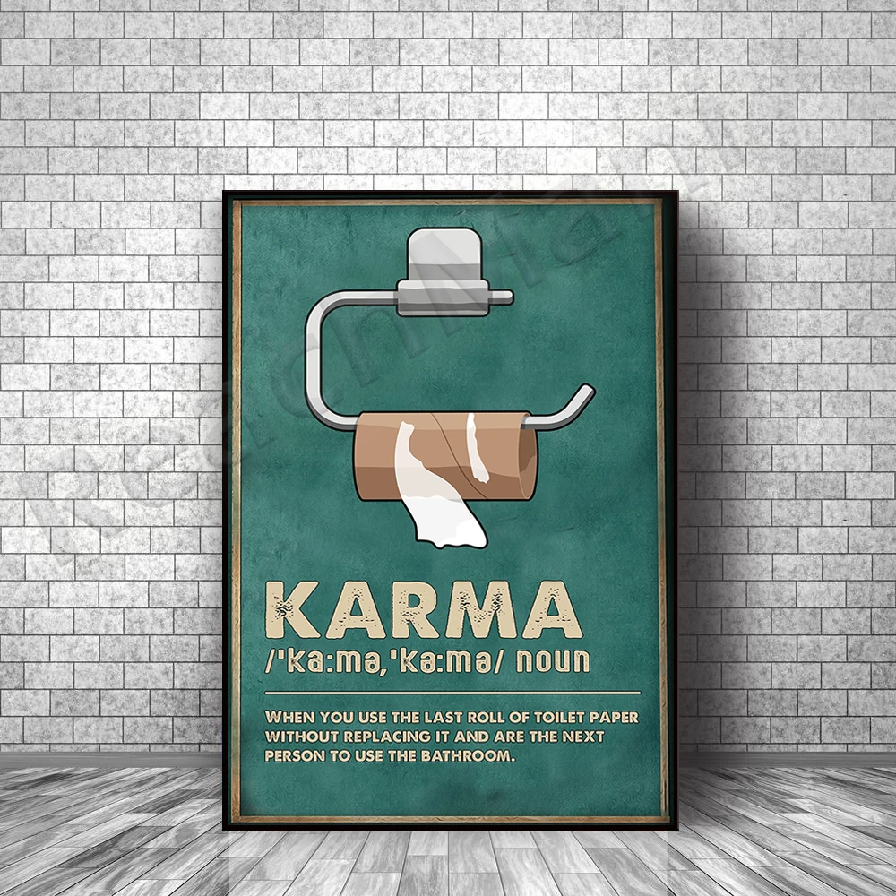 Karma Definition, Fun Definition, Minimalist Bathroom Wall Art Poster Toilet Print
Karma Definition, Fun Definition, Minimalist Bathroom Wall Art Poster Toilet Print