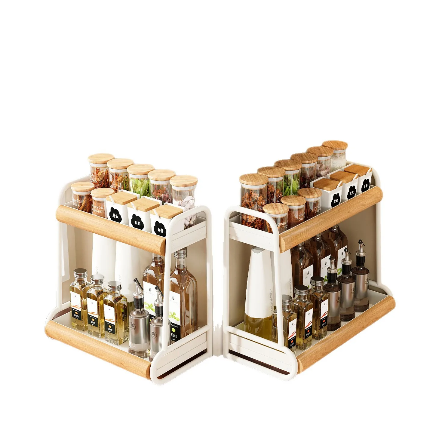An antique-style storage rack suitable for household multi-purpose oil, salt, sauce, and vinegar bottles
An antique-style storage rack suitable for household multi-purpose oil, salt, sauce, and vinegar bottles