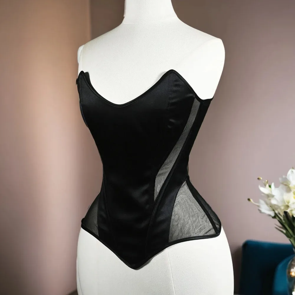 Свадебный сетчатый корсетный топ - прозрачное бюстье с завышенной талией, винтажный лиф пуш-ап, женский костюм для вечеринки
Свадебный сетчатый корсетный топ - прозрачное бюстье с завышенной талией, винтажный лиф пуш-ап, женский костюм для вечеринки