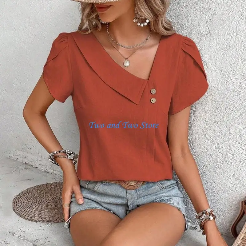 HX6F Womens Summer Tops Petal Sleeve Blouses for Women Dressy Casual Square Neck Tunic Shirts
HX6F Womens Summer Tops Petal Sleeve Blouses for Women Dressy Casual Square Neck Tunic Shirts
