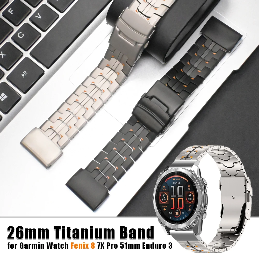 26mm Titanium Band for Garmin Watch Fenix 8 7X Pro Tactix 7 EPIX Pro 51mm Quick Fit Strap for Enduro 3 2X Instinct 3 2X 50mm
26mm Titanium Band for Garmin Watch Fenix 8 7X Pro Tactix 7 EPIX Pro 51mm Quick Fit Strap for Enduro 3 2X Instinct 3 2X 50mm