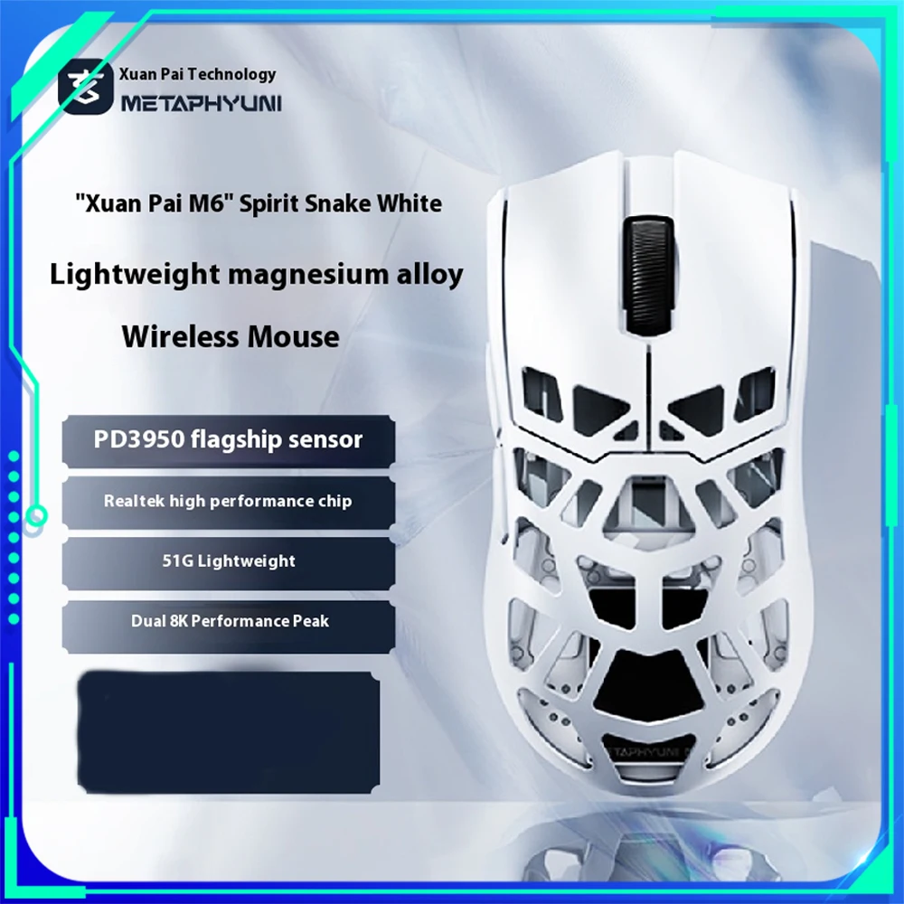 Metapanda M6 Gaming Mouse Magnesium Aluminium Alloy Double 8k Lightweight Holey Tri-Mode Custom High Performance Mice PC Gifts
Metapanda M6 Gaming Mouse Magnesium Aluminium Alloy Double 8k Lightweight Holey Tri-Mode Custom High Performance Mice PC Gifts