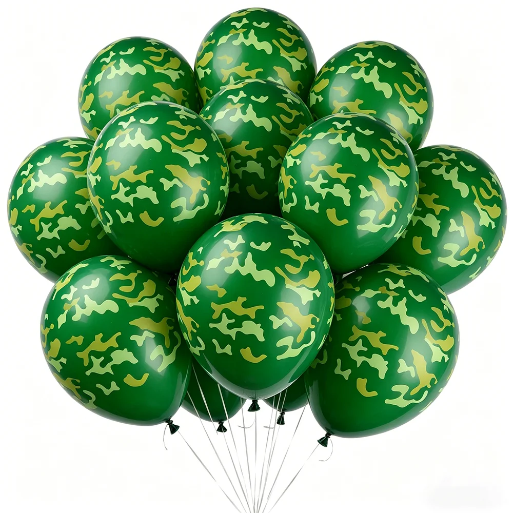 20-100pcs 12inch Camouflage Green Latex Balloons Military Army Themed Party Decor for Kids Boys Birthday Baby Shower Globos
20-100pcs 12inch Camouflage Green Latex Balloons Military Army Themed Party Decor for Kids Boys Birthday Baby Shower Globos