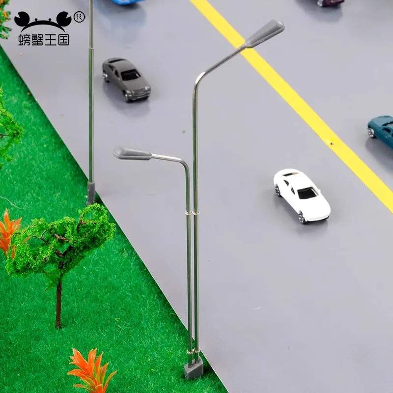Model Street Light Double Head Warm White LED Metal Pole Miniature Landscape Lighting for Train Layout Diorama 1:75-1:200 Scale
Model Street Light Double Head Warm White LED Metal Pole Miniature Landscape Lighting for Train Layout Diorama 1:75-1:200 Scale