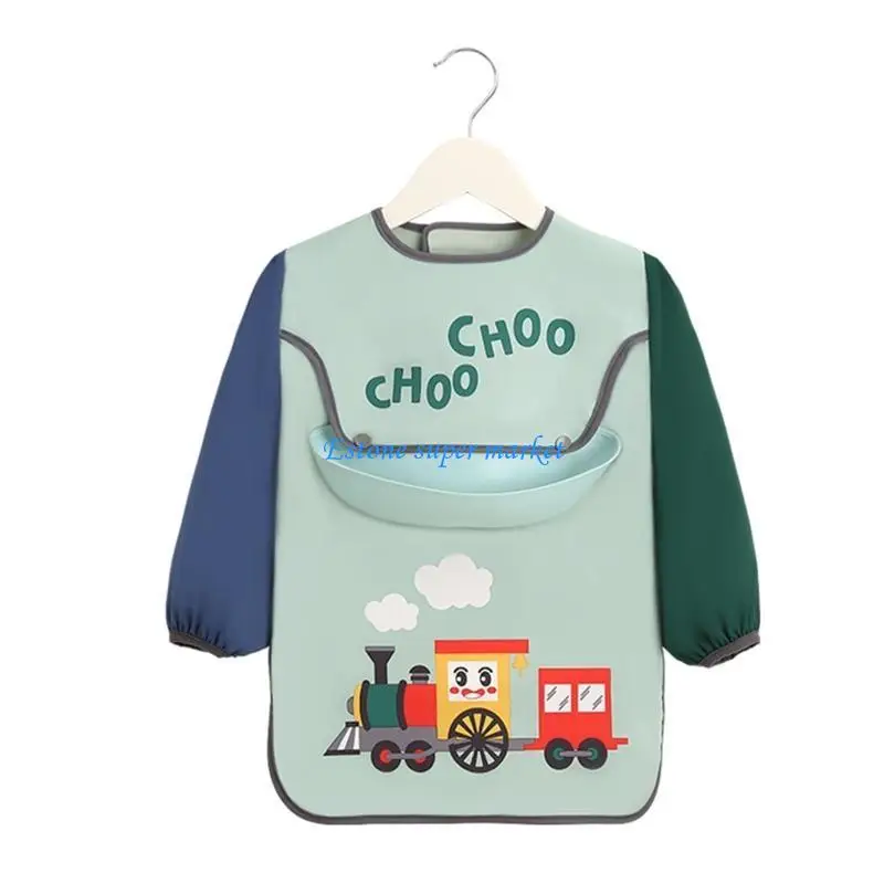 090B Waterproof Baby Cartoon Printed Bib Children Adjustable Long Sleeve Painting Apron Infant Feeding Smock Burp Cloth
090B Waterproof Baby Cartoon Printed Bib Children Adjustable Long Sleeve Painting Apron Infant Feeding Smock Burp Cloth