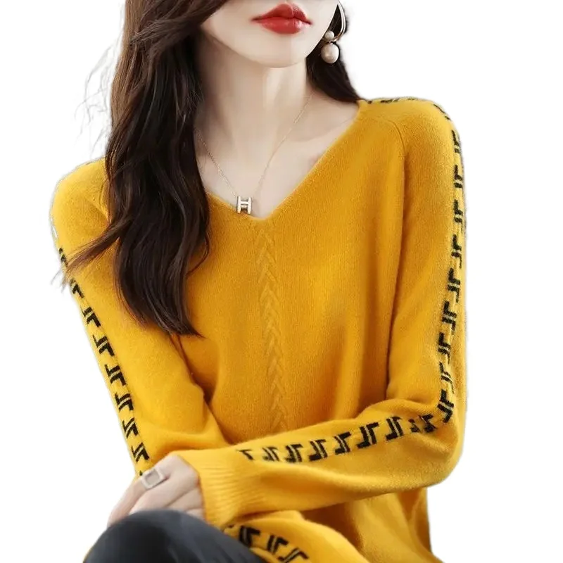 Korean fashion Office Lady Pullovers Autumn Winter Spliced Women's Clothing Multiple Colour Knitting oversized Sweater Loose
Korean fashion Office Lady Pullovers Autumn Winter Spliced Women's Clothing Multiple Colour Knitting oversized Sweater Loose