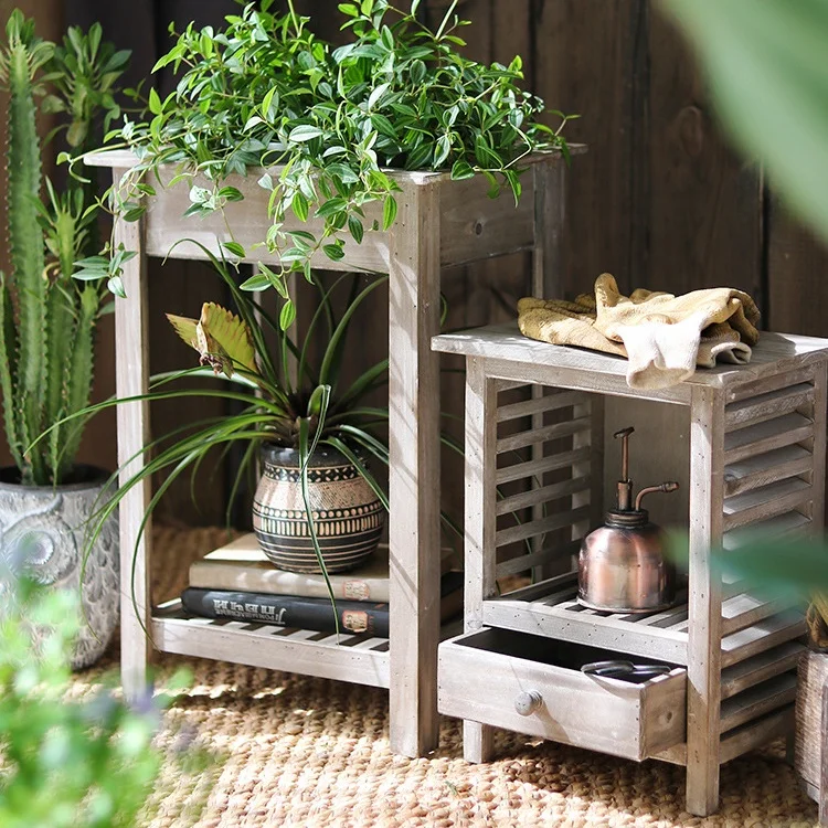 Retro Wood Multi-functional Flower Rack Flower Stand Decorative Combination Multi-layer Storage Rack
Retro Wood Multi-functional Flower Rack Flower Stand Decorative Combination Multi-layer Storage Rack